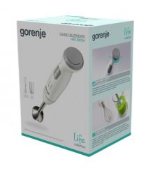 Gorenje Блендер погружной 800Вт, 3в1, чаша-500мл, измельчитель, белый