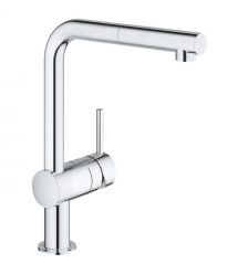 Grohe Смеситель для кухни Vento, дл.излива - 223мм, поворотный/вытяжной, 1рычаг, хром