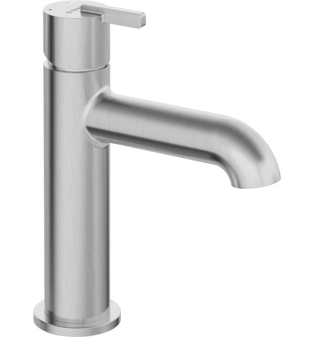 Deante Смеситель для раковины Silia, длин. излива - 110мм, неповоротный, 1 рычаг, матовая сталь