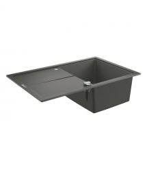 Grohe Мойка кухонная K400, гранит, прямоуг., с крылом, 780x500x205мм, чаша - 1, врезная, серый гранит
