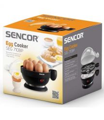 Sencor Яйцеварка, 380Вт, механическое управл., 3 уровня готовки, на 7 яиц, пластик, черный