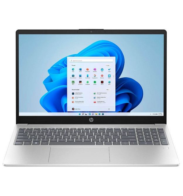 HP Ноутбук 15-fc0000ua 15.6" FHD IPS AG, AMD R5-7520U, 16GB, F1024GB, UMA, DOS, серебристый