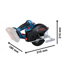 Bosch Пила дисковая GKM 18V-50 аккумуляторая, 2*18 В 5 Ач, 136 мм, 4250 об/мин, 2.2 кг