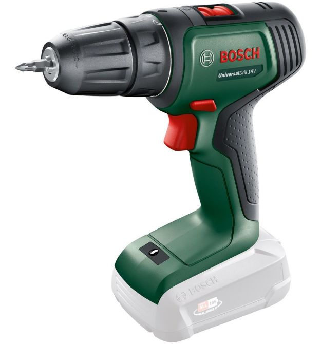 Bosch Шуруповерт-дрель UniversalDrill 18V, 2x1.5Ач, 40Нм, 440/1450 об/мин, ЗУ, 1.2кг, кейс