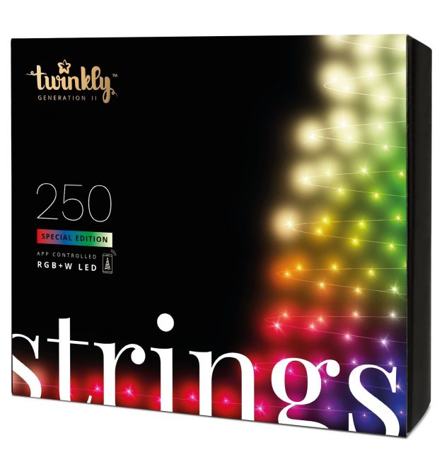 Twinkly Smart LED Гирлянда Twinkly Strings RGBW 250, Gen II, IP44, длина 20м, кабель бесцветный