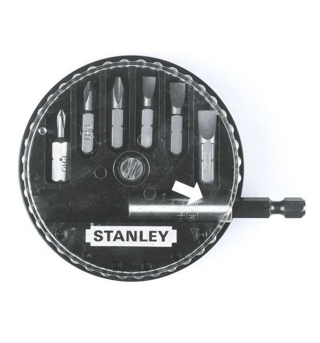 Stanley Биты в наборе 7 ед. (S- 4.5мм, 5.5мм, 6.5мм - Ph - 0, 1, 2 +держатель) (блистер)