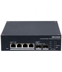 Коммутатор 4 порта управляемый Hikvision DS-3T1506HP-EI-UPS PoE