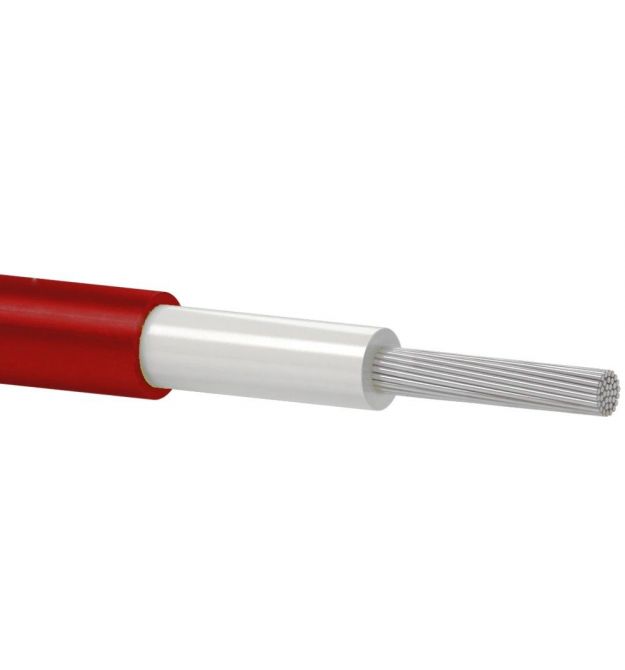 Кабель Одескабель H1Z2Z2-K 1*6 red бухта 20 м гнучкий безгалогенний фотовольтаїчний для сонячних електростанцій