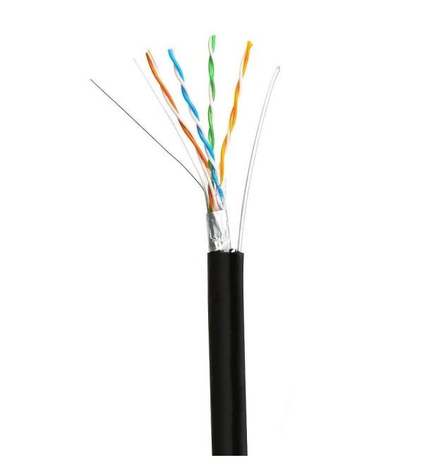 Кабель вита пара GoldMine FTP 4*2*0.5-CU PE MT кат.5е (FTP мідь зовнішній з несучим тросом) бухта 305м