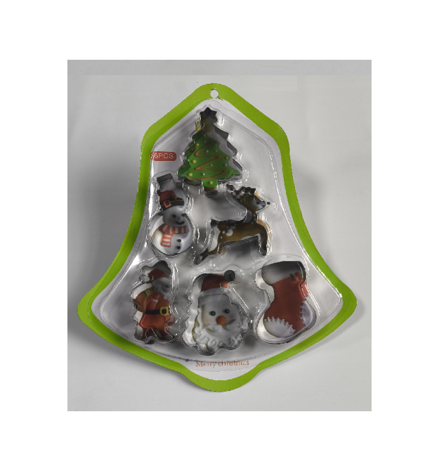 Форми для печива з нержавіючої сталі (різдвяні) 6 предмети - фігурки,Blister(дзвоник)
