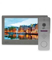 Комплект відеодомофона Light Vision з електрозамком: домофон 7" AMSTERDAM FHD Grey, в