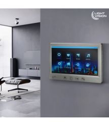 Комплект відеодомофона Light Vision з електрозамком: домофон 7" AMSTERDAM FHD Grey, в