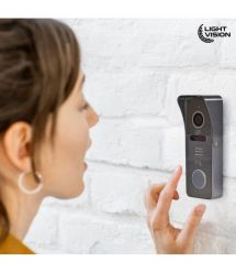 Комплект відеодомофона Light Vision з електрозамком: домофон 7" AMSTERDAM FHD Grey, в
