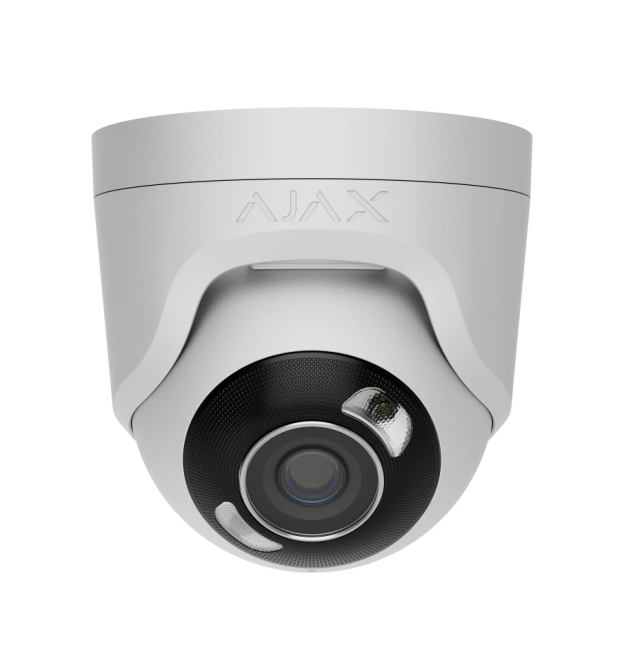 5 Mp IP охоронна відеокамера з гібридним підсвічуванням Ajax TurretCam HL (5 Mp - 2.8 mm) White