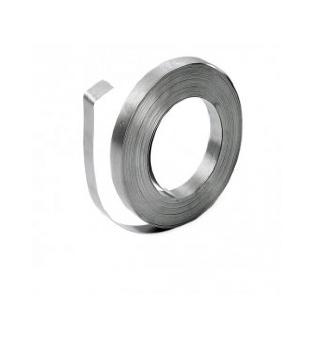 Стрічка бандажна 20х0, 7мм нержавіюча сталь 50м без касети. ціна за бухту