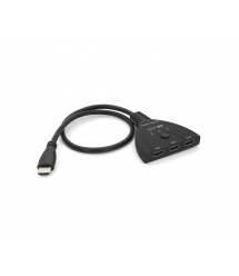 Розгалужувач HDMI 1-3 порти, 4К, кабель 30см, Box
