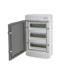 Корпус модульний пластиковий ECH 36PT, IP65 з прозорими дверцятами, зовнішній, 36 модулів (319х535х144), Q1