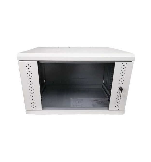 Шкаф EServer 4U 600х350х370 стекло, серая