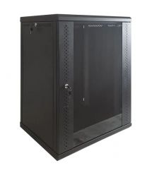 Шкаф EServer 12U 600х600х637 стекло, черная