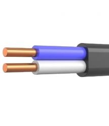 Кабель ВВГ нг LS П 2х1,5 черный (Украина) (100м)