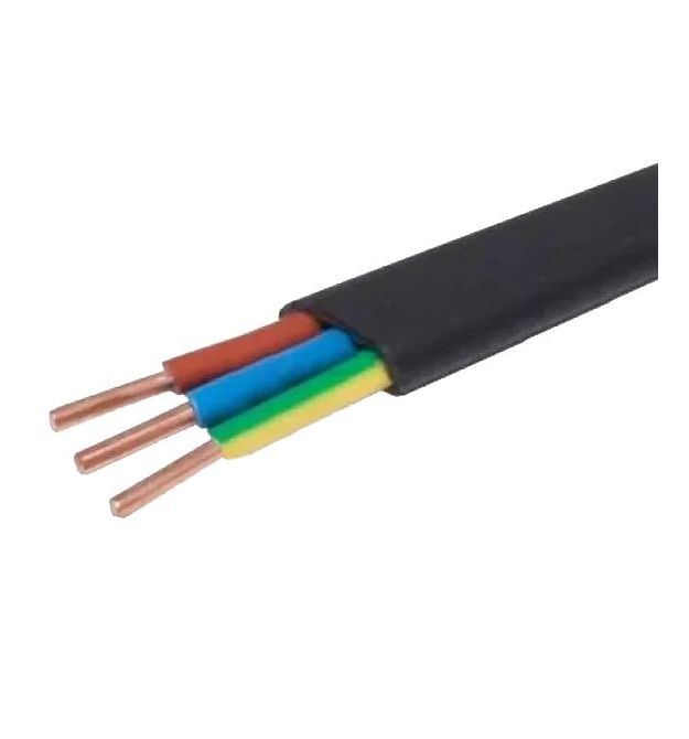 Кабель ВВГ нг LS П 3х2,5 черный (Украина) (100м)