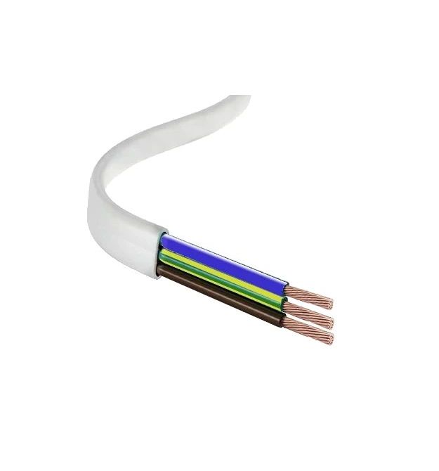 Провод ШВВП 3х1,5 белый (Украина) (100м)