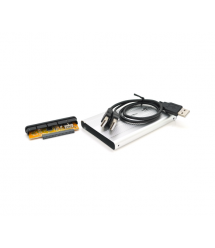 Кишеня 2,5 корпус пластик, інтерфейс USB2.0 - IDE, Silver