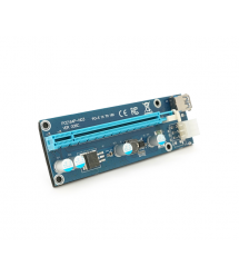 Плата PCE164P-N03 (VER006C) Riser PCI-EX, x1-x16, USB 3.0, DC12V(PCI-E - 6pin), конденсатори 270, VER006C,Пакет