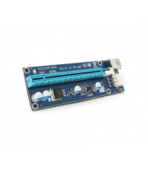 Плата PCE164P-N09 (V009S-Plus) Riser PCI-EX, x1-x16, USB 3.0, DC12V(PCI-E - 6pin), конденсатори 270, VER009S,Пакет