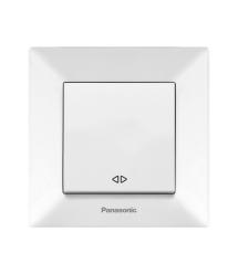 Вимикач Panasonic Arkedia Slim одноклавішний перехресний білий