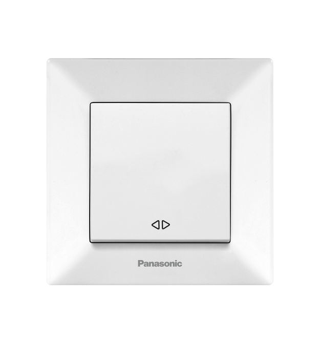Вимикач Panasonic Arkedia Slim одноклавішний перехресний білий