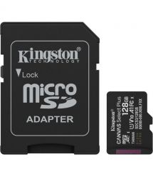 Карта памяти Kingston microSD 128GB C10 UHS-I A1 V10 R150MB/s + SD