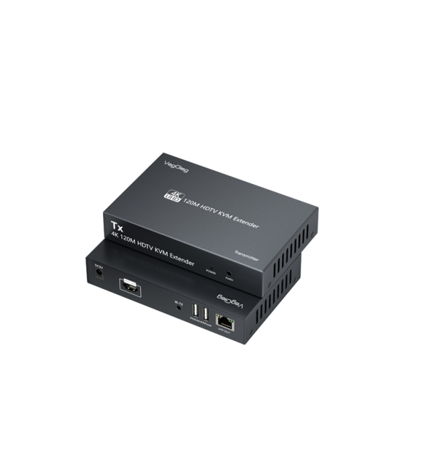 Активний VEGGIEG V-HD011 KVM HDMI 2*1 спліттер 120m, HDMI1.4 - HDCP2.0, USB &ampamp Audio Support, Grey, Box