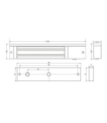 Замок электромагнитный 280 кг SEVEN ML-7750 black