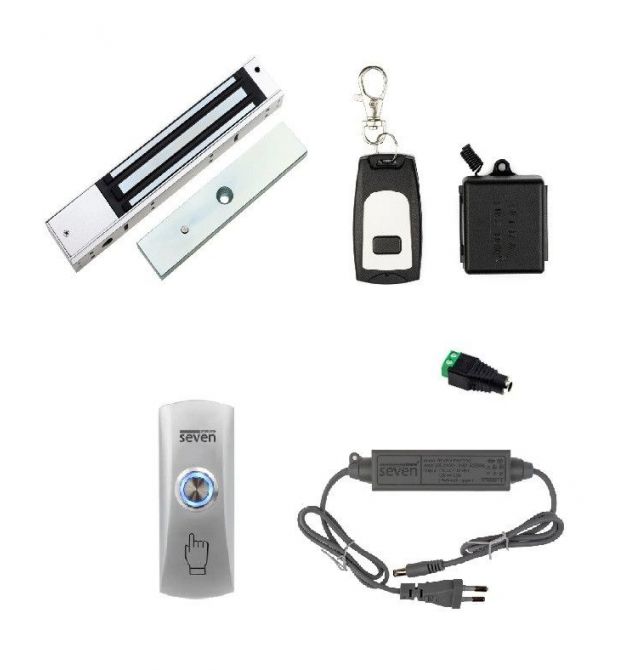 Комплект контроля доступа с электромагнитным замком и радиоконтроллером SEVEN KA-7845