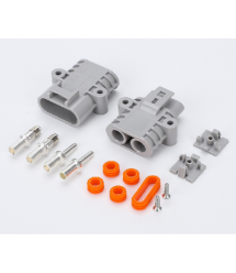 Силовий роз&aposєм живлення Anderson 50А 600V, 2P, IP65, ПВХ - мідь, тато - мама, сірий
