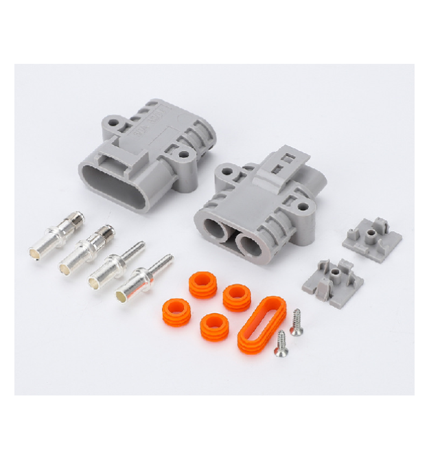 Силовий роз&aposєм живлення Anderson 50А 600V, 2P, IP65, ПВХ - мідь, тато - мама, сірий