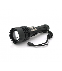 Ліхтарик Bailong BL-G200-P360, 1LED XHP360, 50W, 5 режимів, ZOOM, 2x26650 - 8800mah, Black, IP40, кабель USB-Type-С, 270х60х36мм