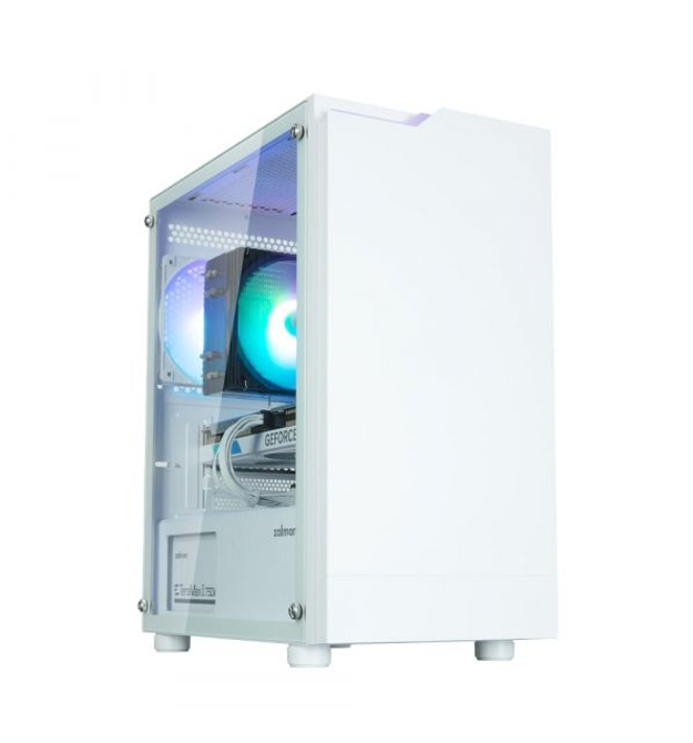 Zalman Корпус T4 Plus без БП, 2xUSB3.0, 1xUSB2.0, 1x120мм ARGB, VGA 3200мм, TG Side Panel, mATX, белый