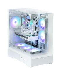 Zalman Корпус P40 Prism без БП, 2xUSB3.0, 1xUSBType-C, 1x120мм ARGB, VGA 420мм, LCS ready, TG 3x Panels, ATX, белый