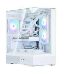 Zalman Корпус P40 Prism без БП, 2xUSB3.0, 1xUSBType-C, 1x120мм ARGB, VGA 420мм, LCS ready, TG 3x Panels, ATX, белый
