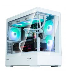 Zalman Корпус P30 White V2, без БП, 1xUSB3.0, 1хUSB Type-C, 3x120мм ARGB, TG Front/Side Panel, mATX, белый