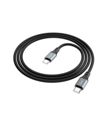 Кабель Hoco X86 silicone, C-Type C, 60W, Black, довжина 1м, BOX