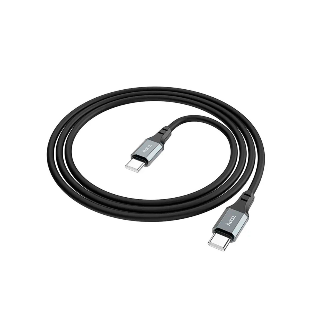 Кабель Hoco X86 silicone, C-Type C, 60W, Black, довжина 1м, BOX