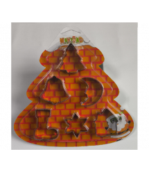 Форми для печива з нержавіючої сталі (різдвяні) 6 предмети - фігурки,Blister(Єль)