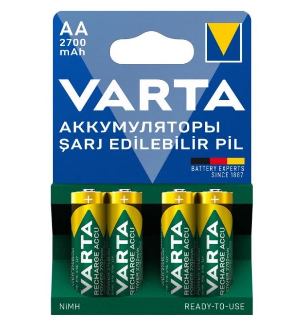 Аккумулятор VARTA ACCU AA 2700mAh BLI 4 NI-MH