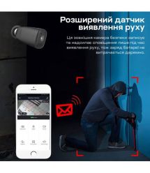 Автономна WiFi IP-відеокамера 2Mp Light Vision VLC-04IB Black з підтримкою Tuya, f-3.6mm, на акумуляторних батареях