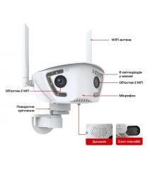 IP-відеокамера з WiFi 2Mp+2Mp Light Vision VLC-4482WI(Camhi Pro) f-3.6mm, ІЧ+LED-підсвічування, з мікрофоном