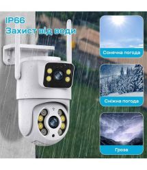 IP PTZ-відеокамера з WiFi 3Mp+3Mp Light Vision VLC-9130WI-2C (Tuya) f-3.6mm+3.6mm, ІЧ+LED-підсвічування, з мікрофоном