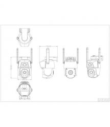 IP PTZ-відеокамера з WiFi 2Mp+2Mp Light Vision VLC-9192WI-2C (Camhi Pro) f-3.6mm+3.6mm, ІЧ+LED-підсвічування, з мікрофоном